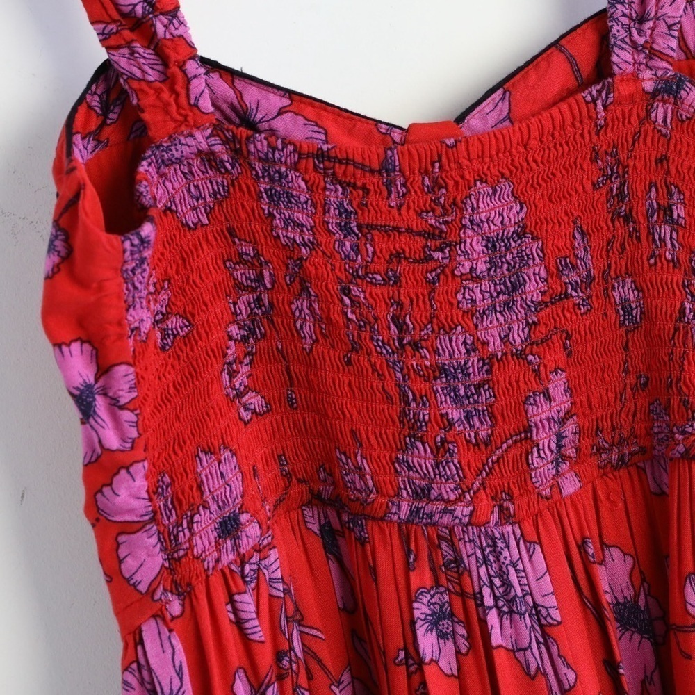 Band of the free red floral print bustier dress Size S small cottagecore peasant - Picture 8 of 9